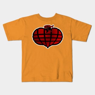 Heart Grenade: Red Kids T-Shirt